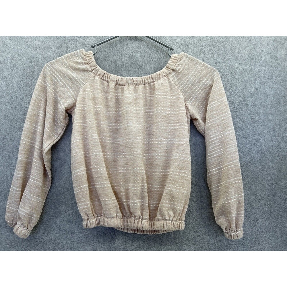 Art Class Girls pink Off Shoulder blouse Size Medium 7/8 Marled Lined